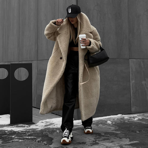 Ladies Oversized Chic Teddy Jacket