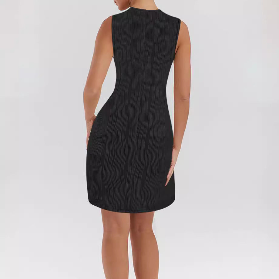 Women's beach dress with a modern wave pattern Lune London
