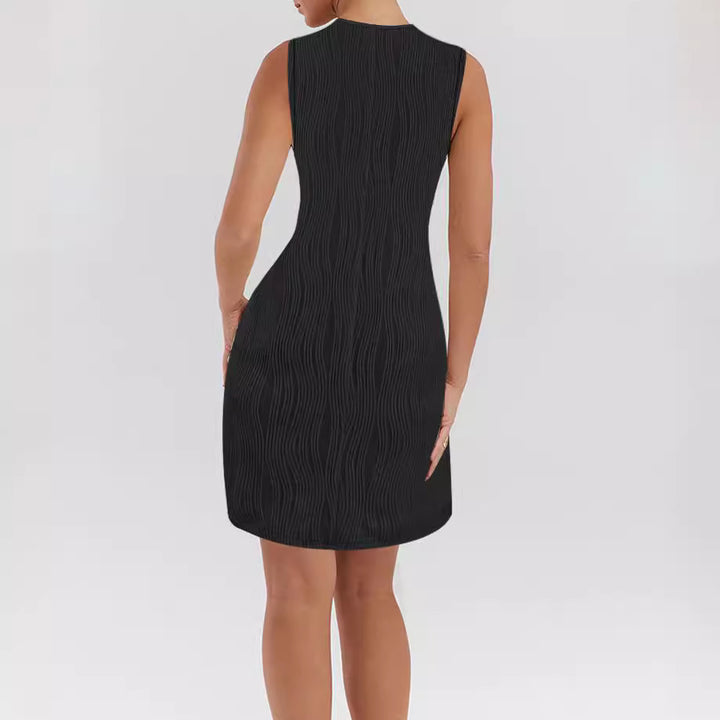 Women's beach dress with a modern wave pattern Lune London