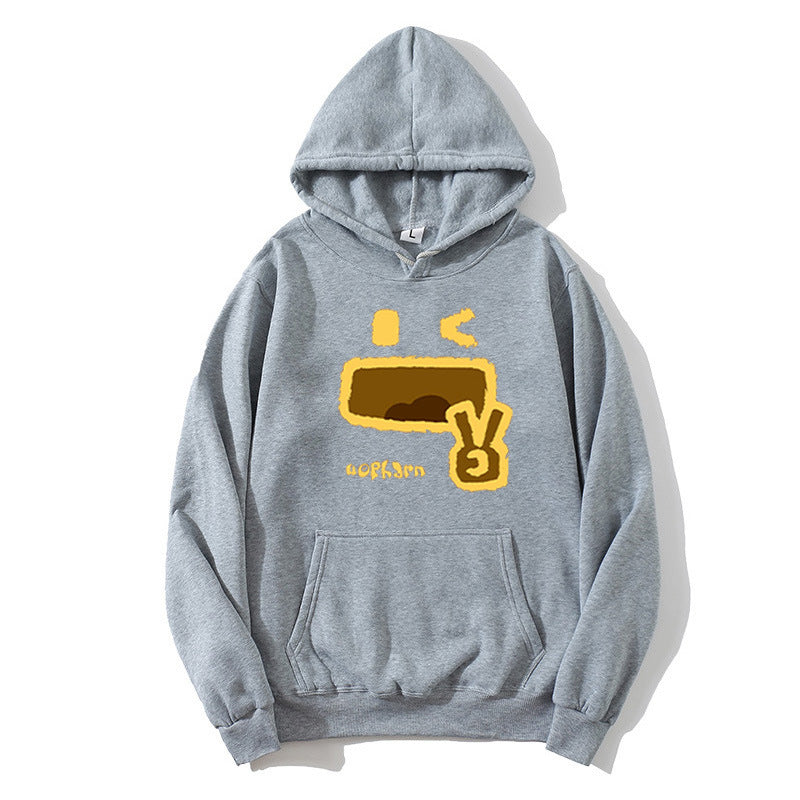 Women’s Hooded Sweatshirt with Creative Emoji Design Chic & Style