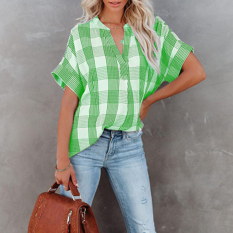 Women Oversized Top Checkered Tunic Lune London