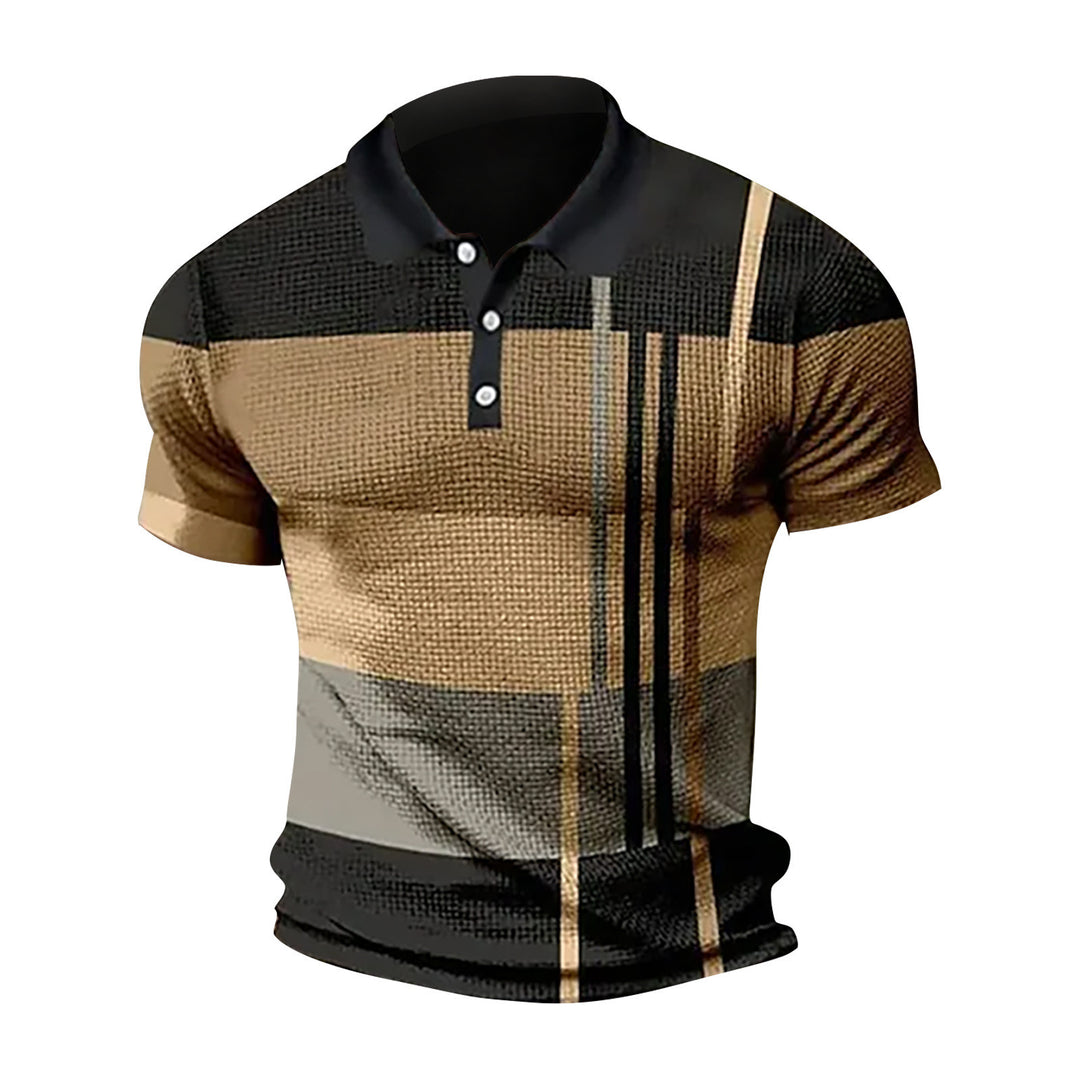 Men's polo made from modern fabric blend with unique texture details Lune London