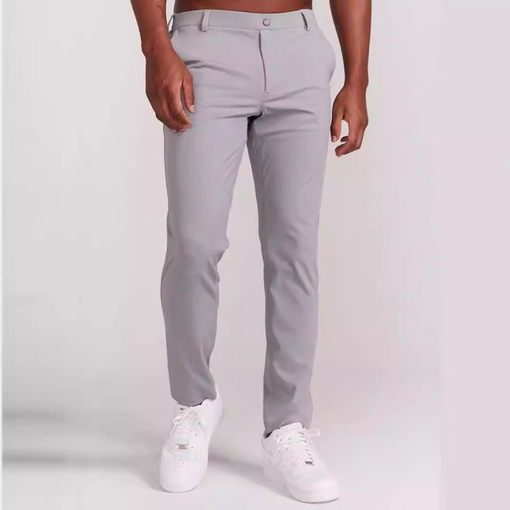 Lune London elastic slim fit chinos for men