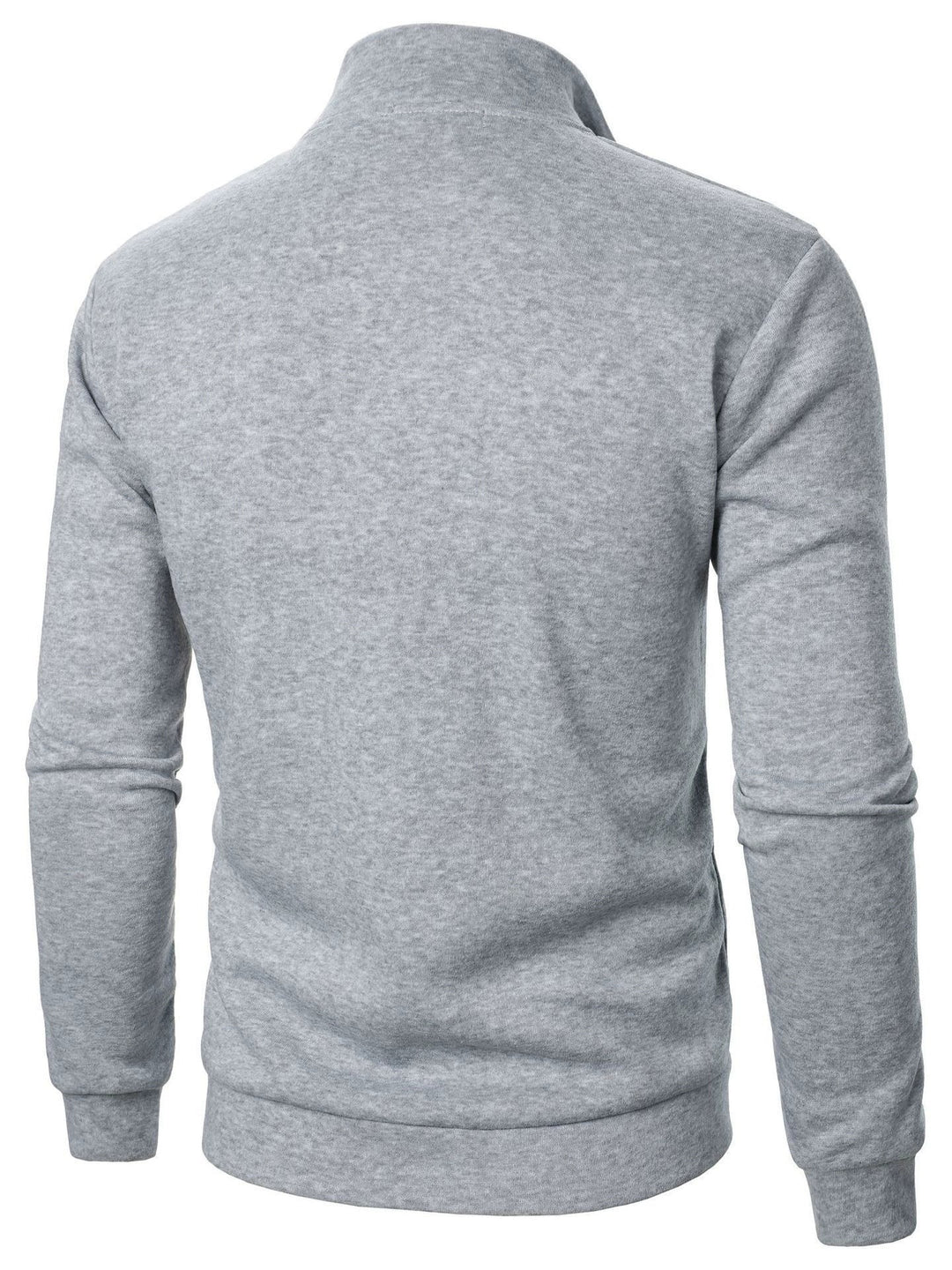 Men's fleece pullover with practical stand-up collar and zipper Chic & Stil