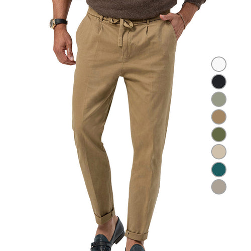 Casual chino pants for men with adjustable waist and elastic inserts Amarae