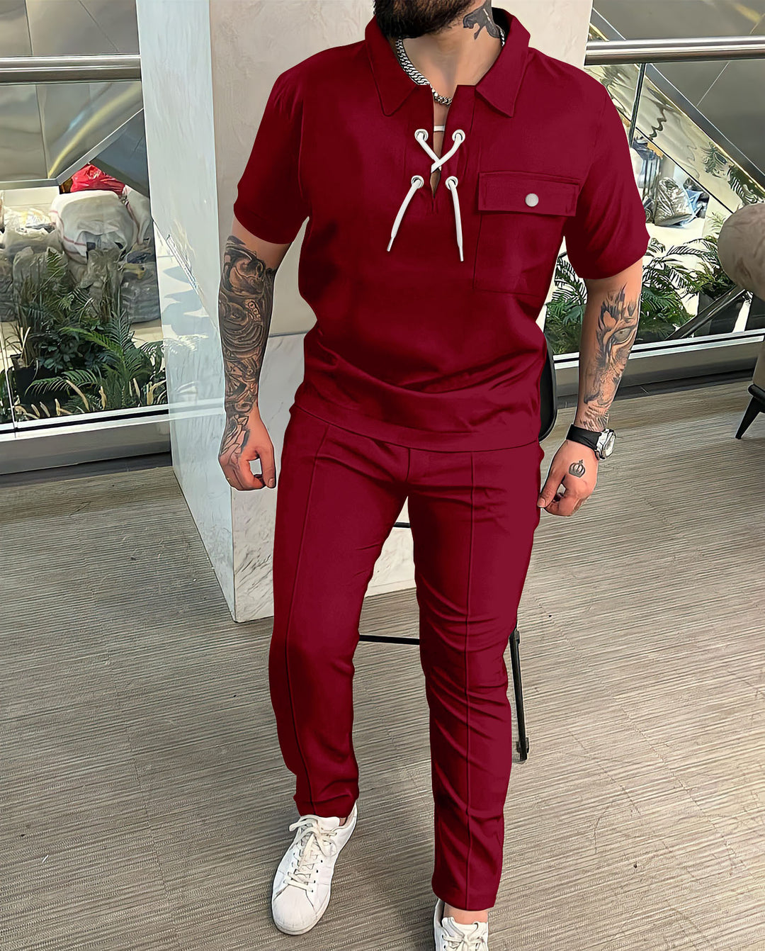 Stylish men's outfit with drawstring details Amarae