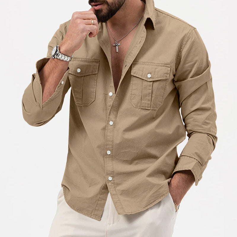 Men's shirt with two chest pockets, Kent collar and classic fit Amarae