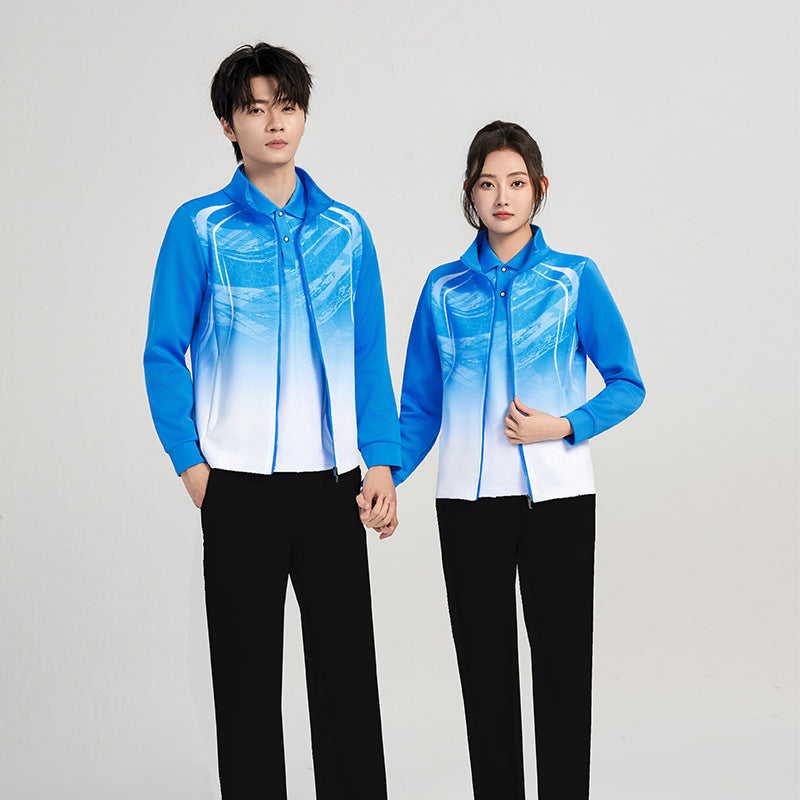Unisex Performance Training Set with Gradient, Stretch Jacket and Comfort Pants Amarae