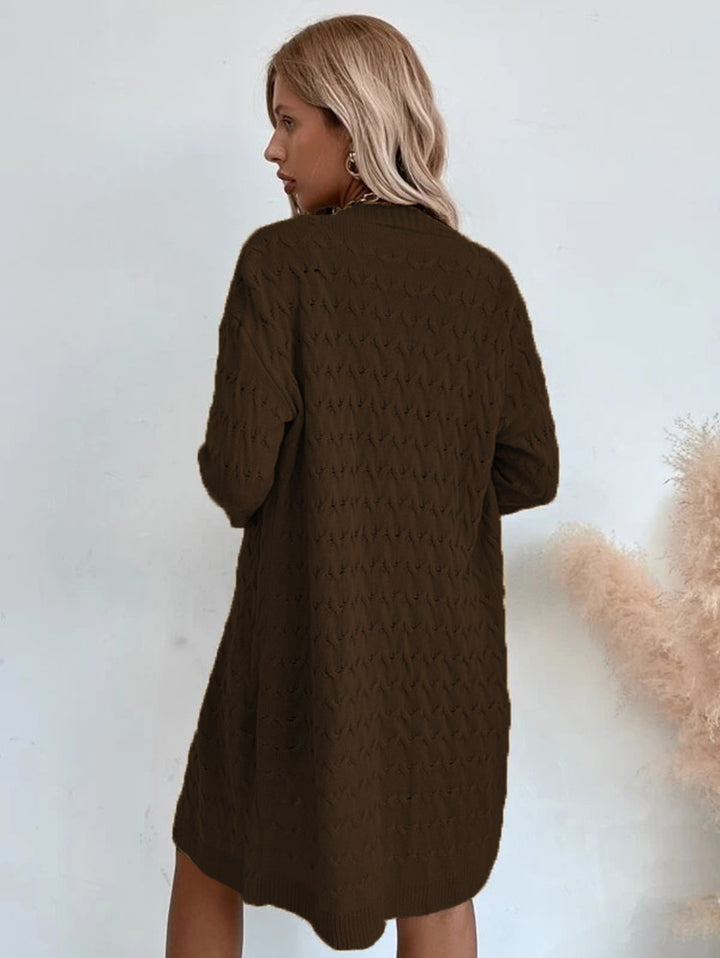 Wool coat for women with a modern wave pattern and a relaxed fit Lune London