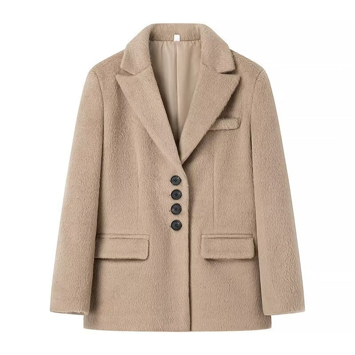 Dames Élégante Flair Veste avec Texture de Haute Qualité et Poches Pratiques Chic & Stil