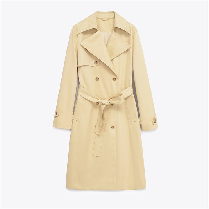 Classic trench coat for women with belt and double-breasted buttons Lune London