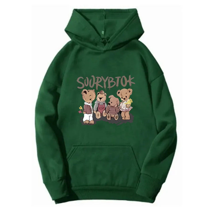 Womens hoodie with playful bear motif Chic & Stil