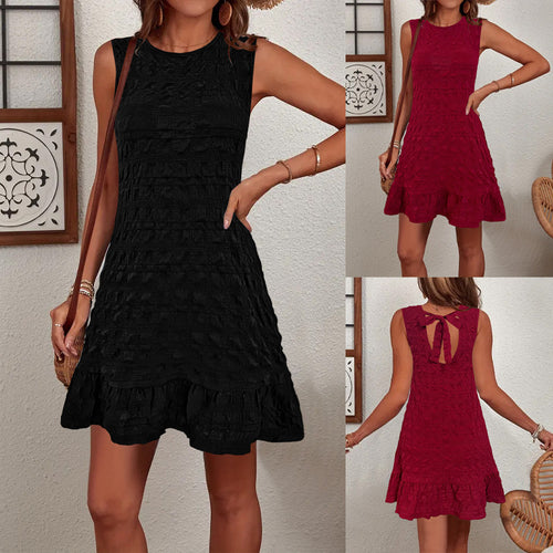 Amarae Women's Sleeveless Summer Dress with Ruffled Details