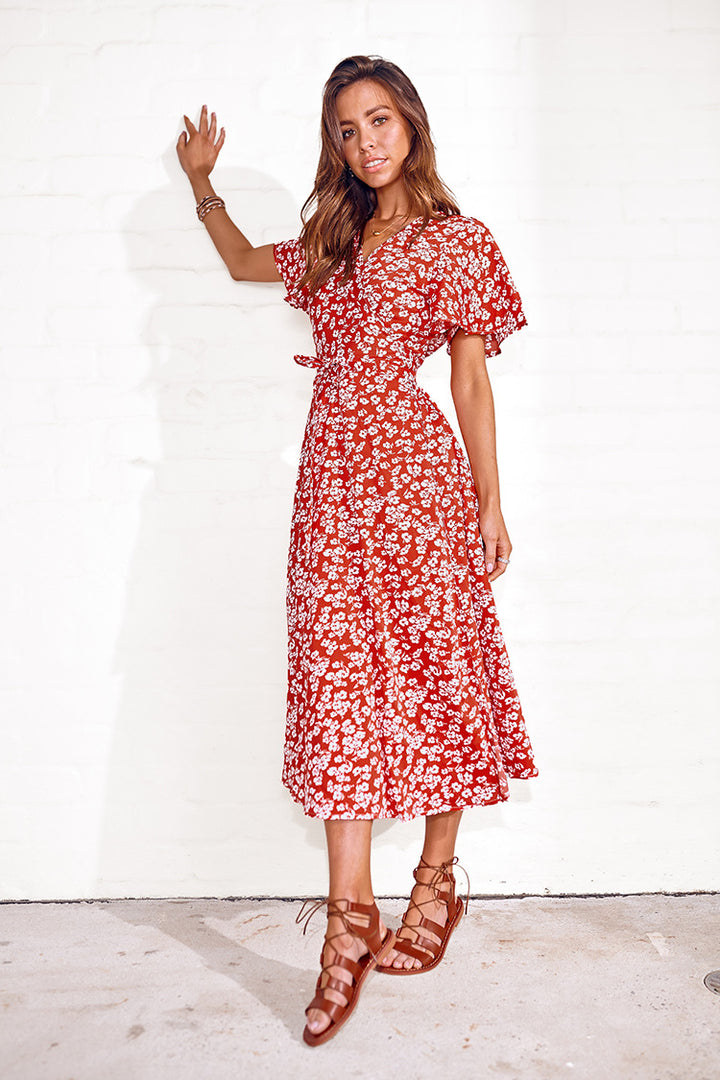 Lune London Wrap Maxi Dress for Women