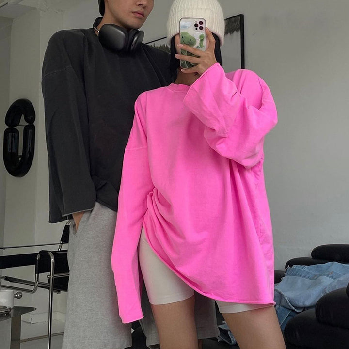Amarae oversized casual long sleeve shirt for women