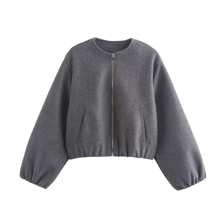 Veste bomber élégante pour femmes avec coupe décontractée et fermeture éclair