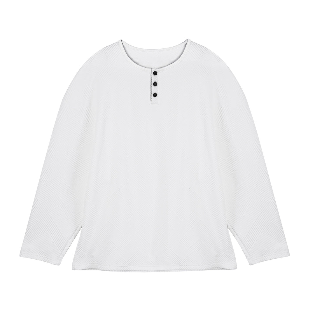 Long sleeve shirt for men with button-down collar and structured pattern Lune London