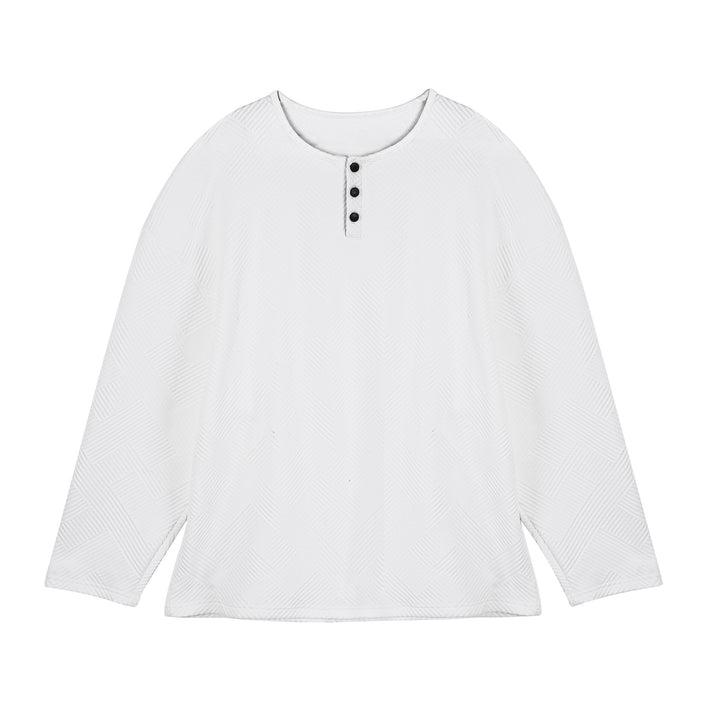 Long sleeve shirt for men with button-down collar and structured pattern Lune London