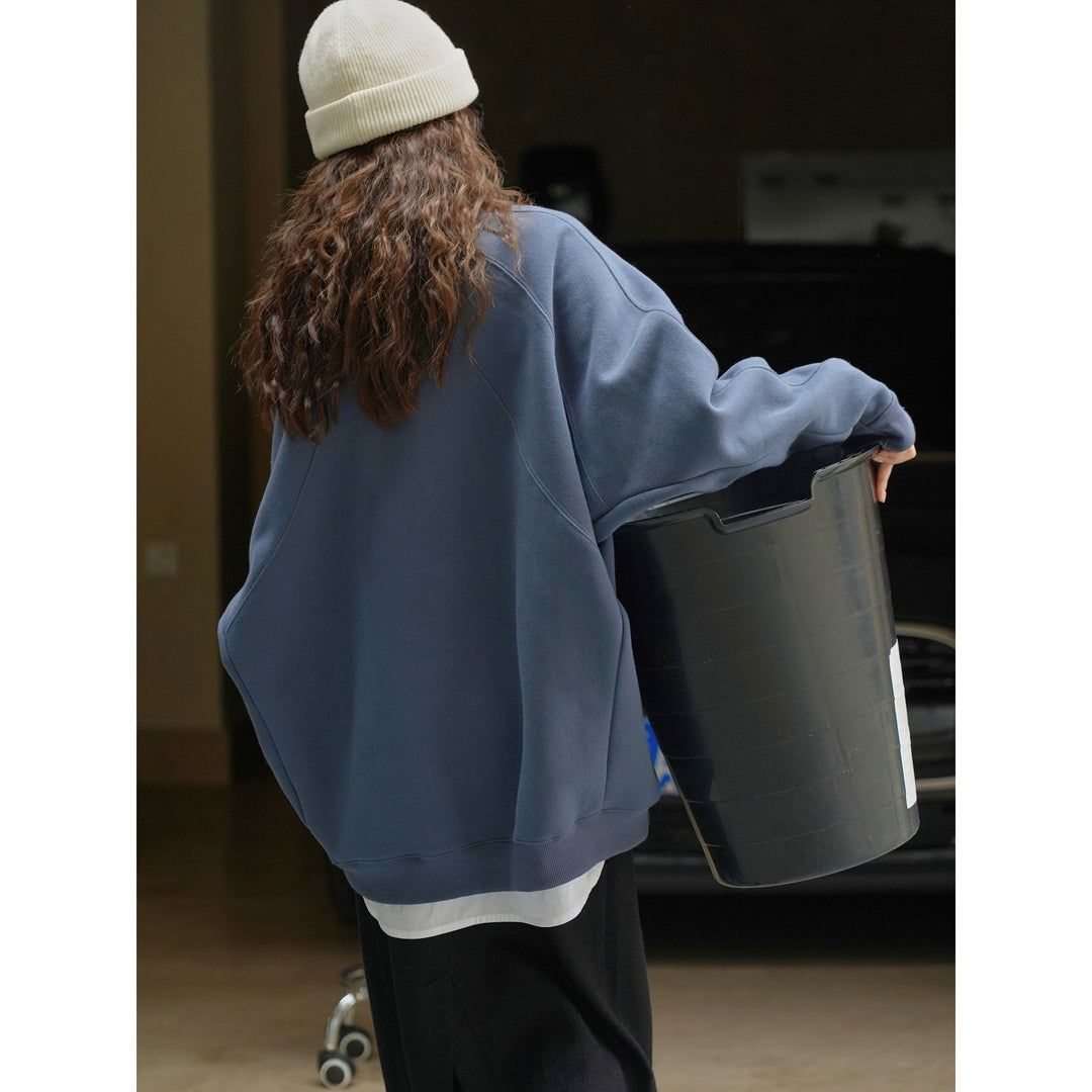 Women Boxy Sweatshirt with raglan seams and voluminous sleeves Amarae