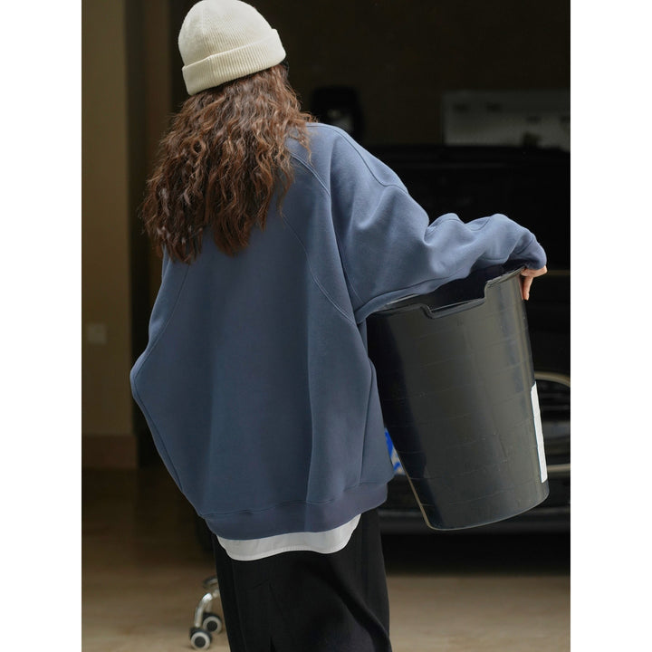 Women Boxy Sweatshirt with raglan seams and voluminous sleeves Amarae