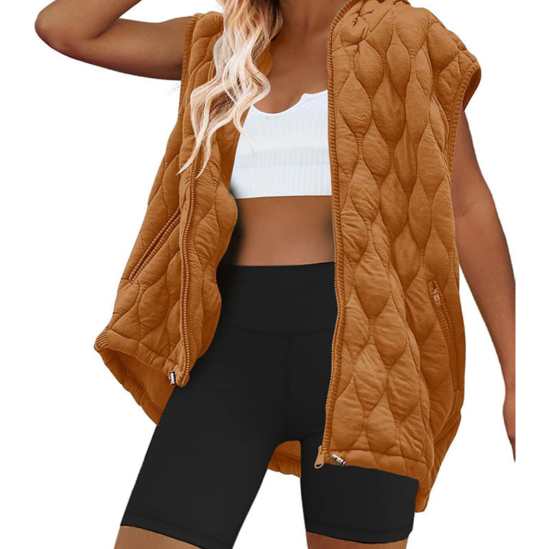 Lady hoodie with quilted design Amarae