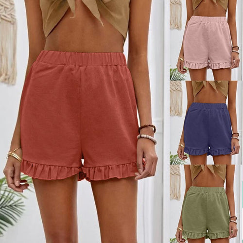 Women's shorts with gathered hem to slip on Amarae