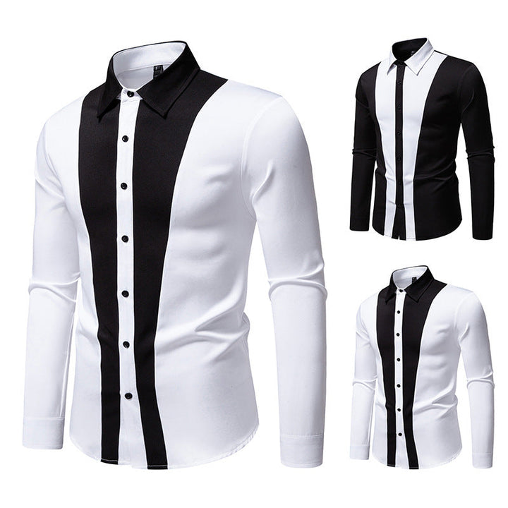 Men's Elegant Shirt with Colored Contrast Inserts Lune London