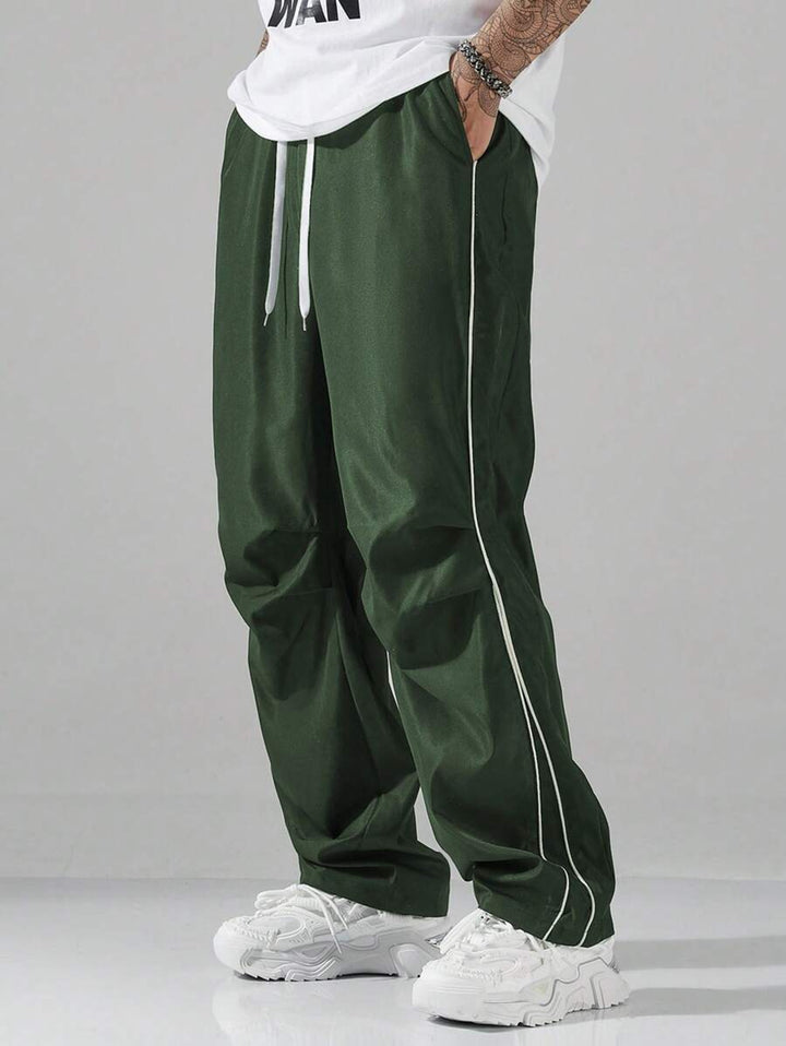 Lune London men's athletic leisure pants with side piping