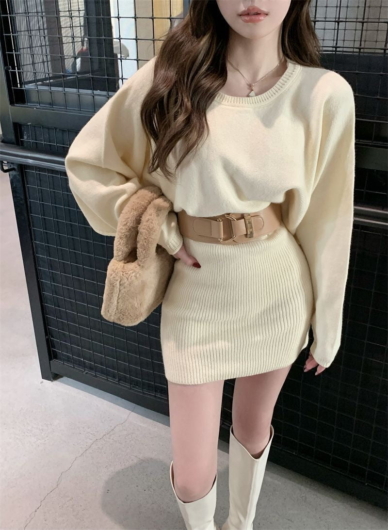Robe en tricot élégante pour femmes avec un matériau doux et des manches larges Chic & Stil