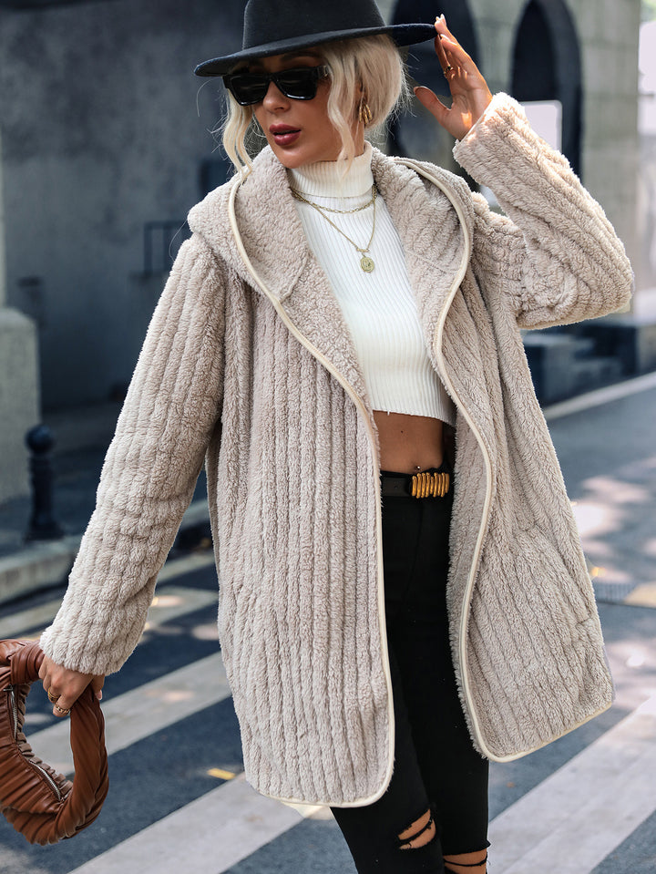 Ladies long soft jacket with structured design Lune London