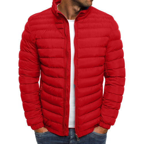 Men's lightweight quilted jacket with high collar and side zip pockets Amarae