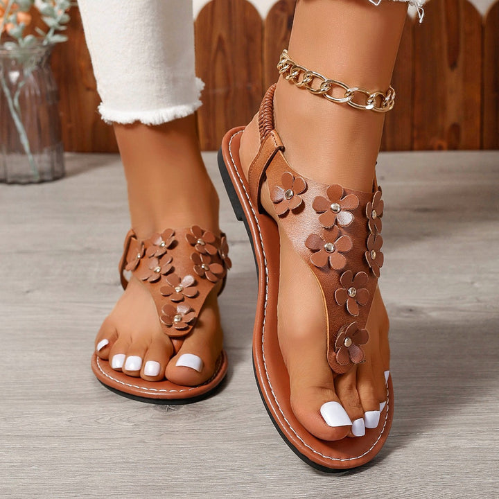Ladies' flip-flops with trendy sequin appliqués and ergonomic sole Lune London