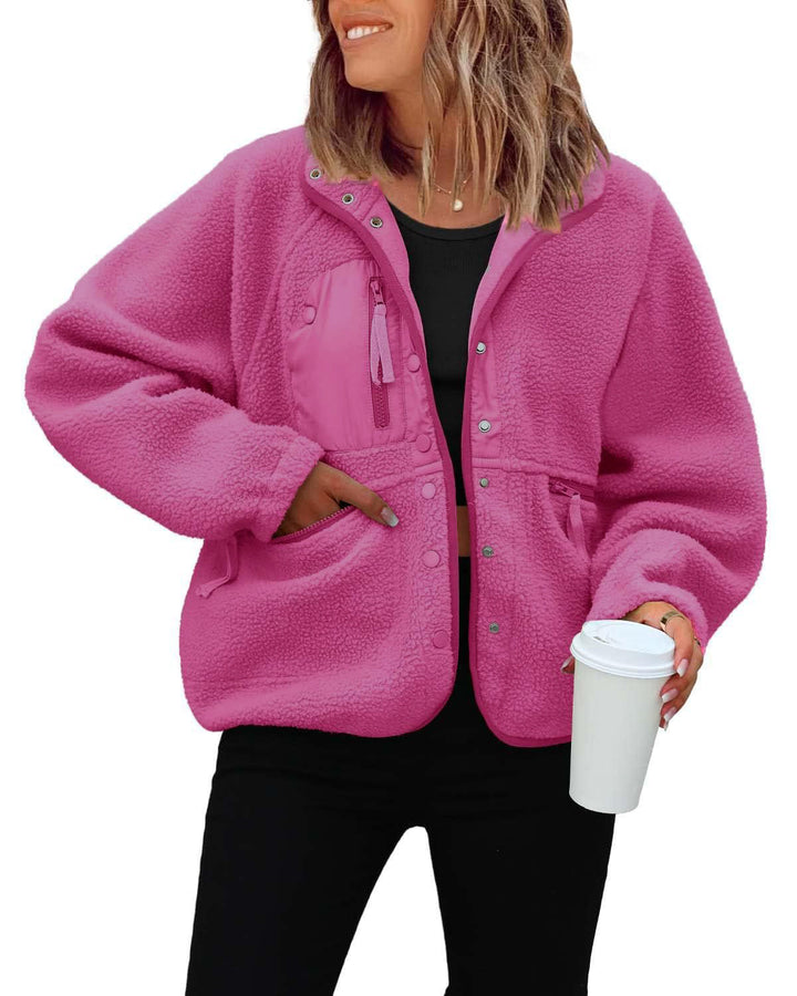 Ladies cozy fleece jacket with practical pockets Lune London