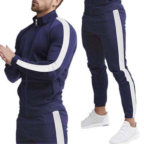 Men's sports suit with zipper and side stripe Amarae