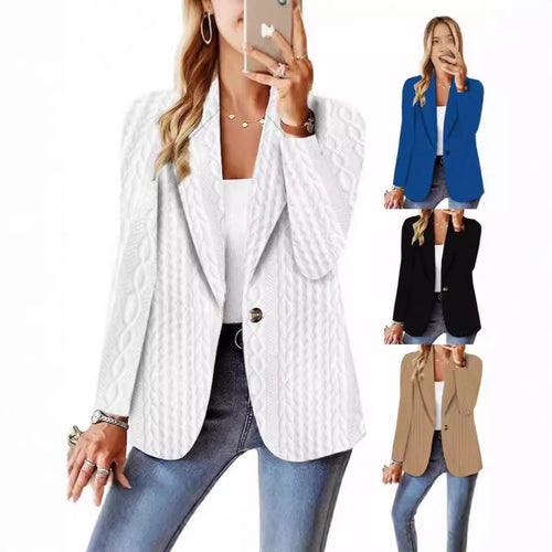 Women Elegant Knit Jacket with Textured Surface and Casual Fit Amarae