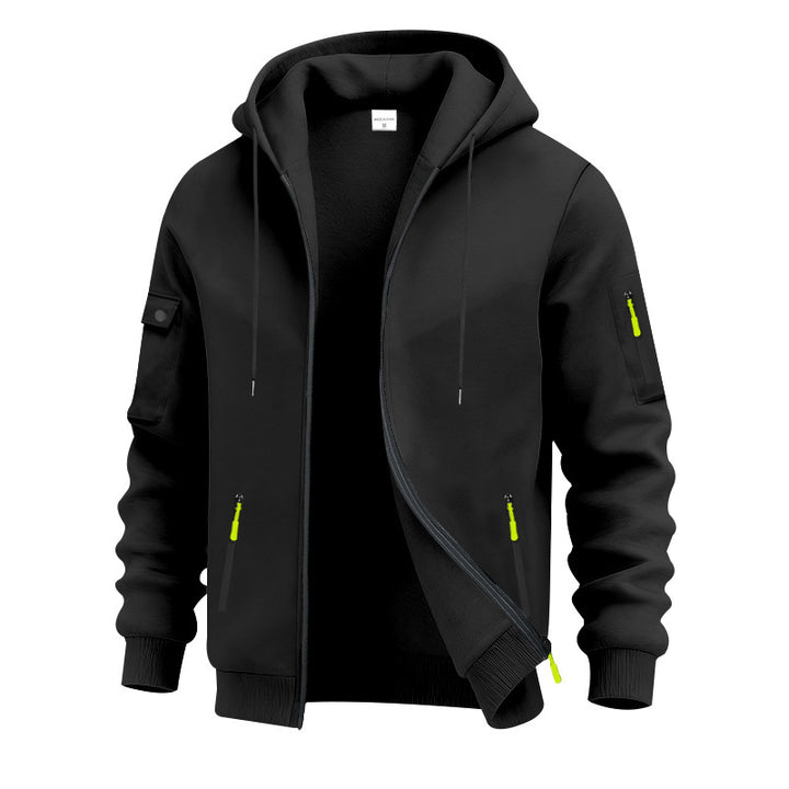 Men's sporty hoodie with functional zip pockets Lune London