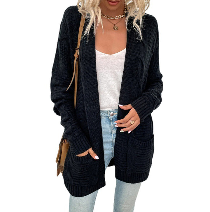Cardigan en tricot épais pour femmes avec poches et design à devant ouvert Chic & Stil
