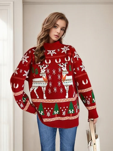 Christmas sweater for women with festive pattern and relaxed fit Amarae