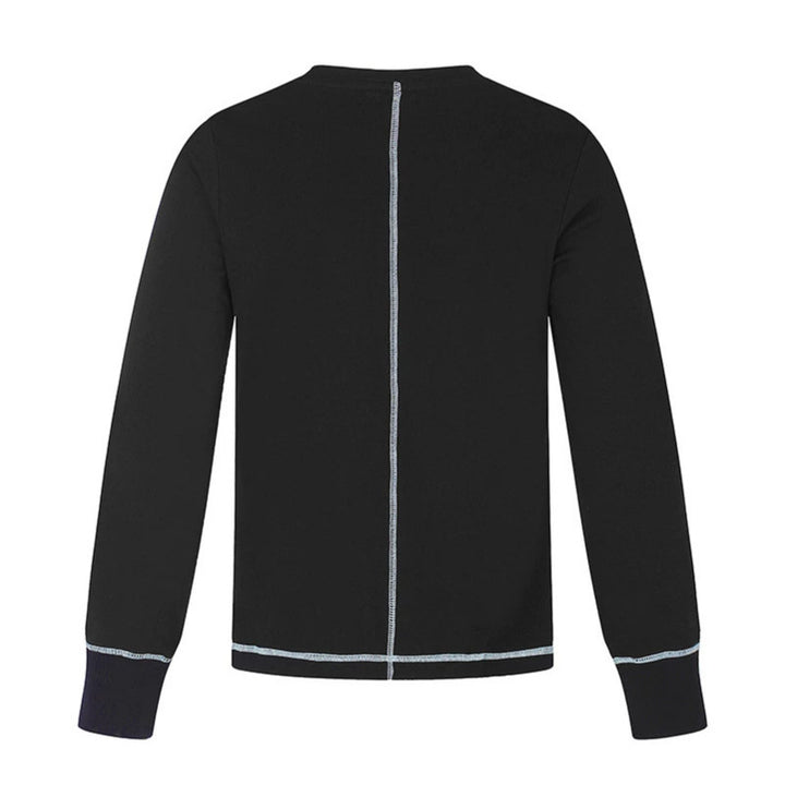 Men's Long Sleeve Sweatshirt with Crew Neck and Sporty Number Print Amarae