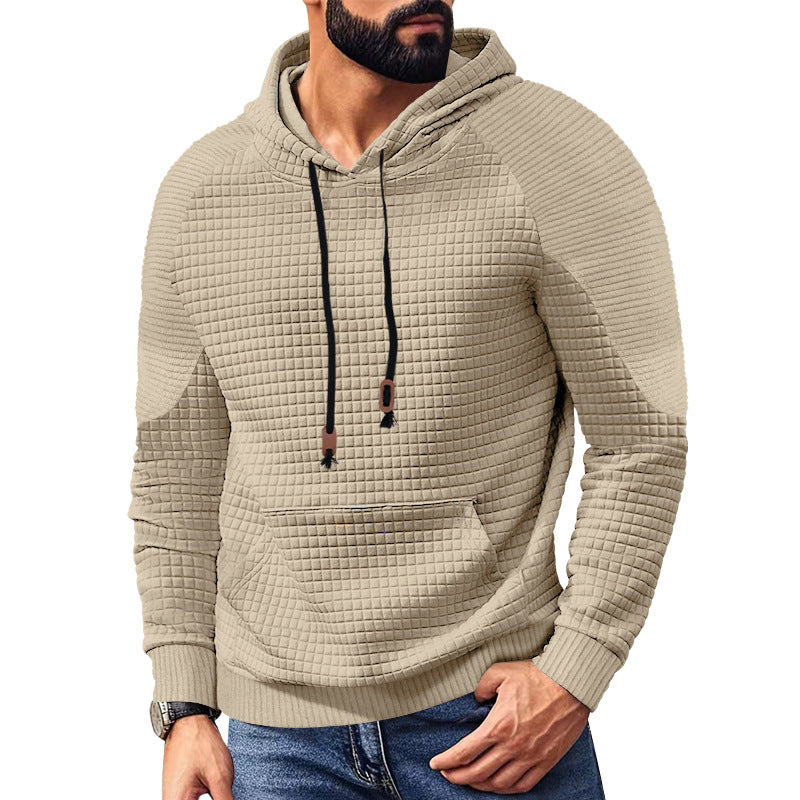 Men's hoodie with textured surface and practical kangaroo pocket Lune London