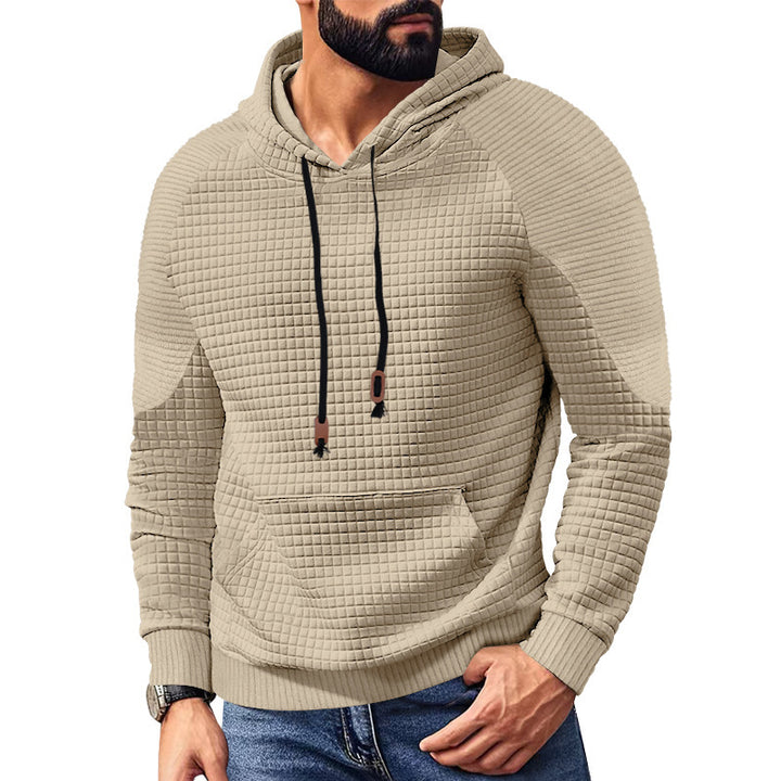 Men's hoodie with textured surface and practical kangaroo pocket Lune London