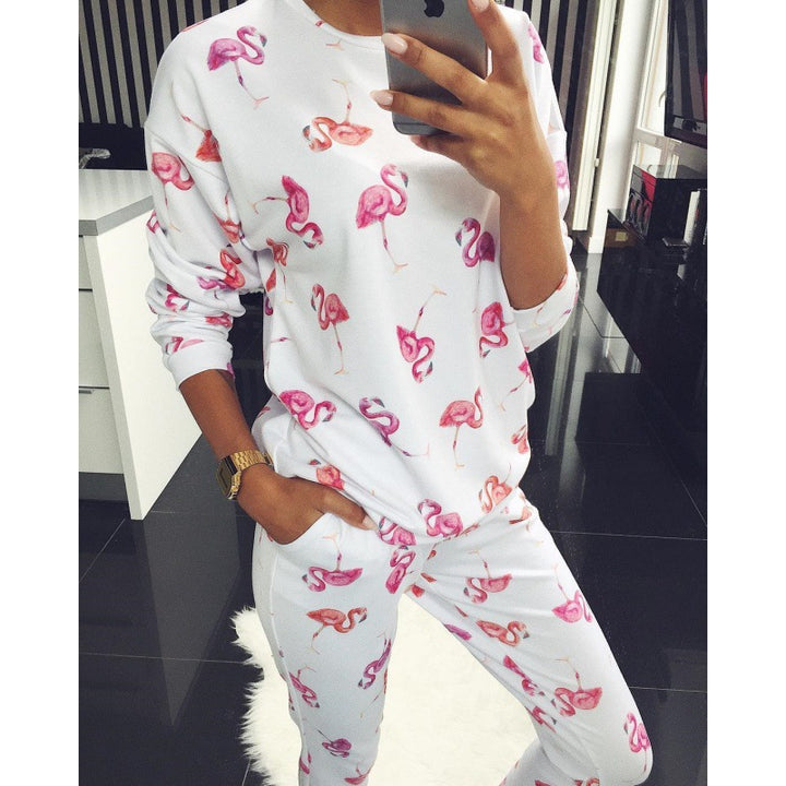 Ladies leisure set with floral pattern Amarae