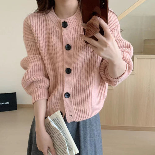 Ladies soft knit cardigan with stylish button details Amarae