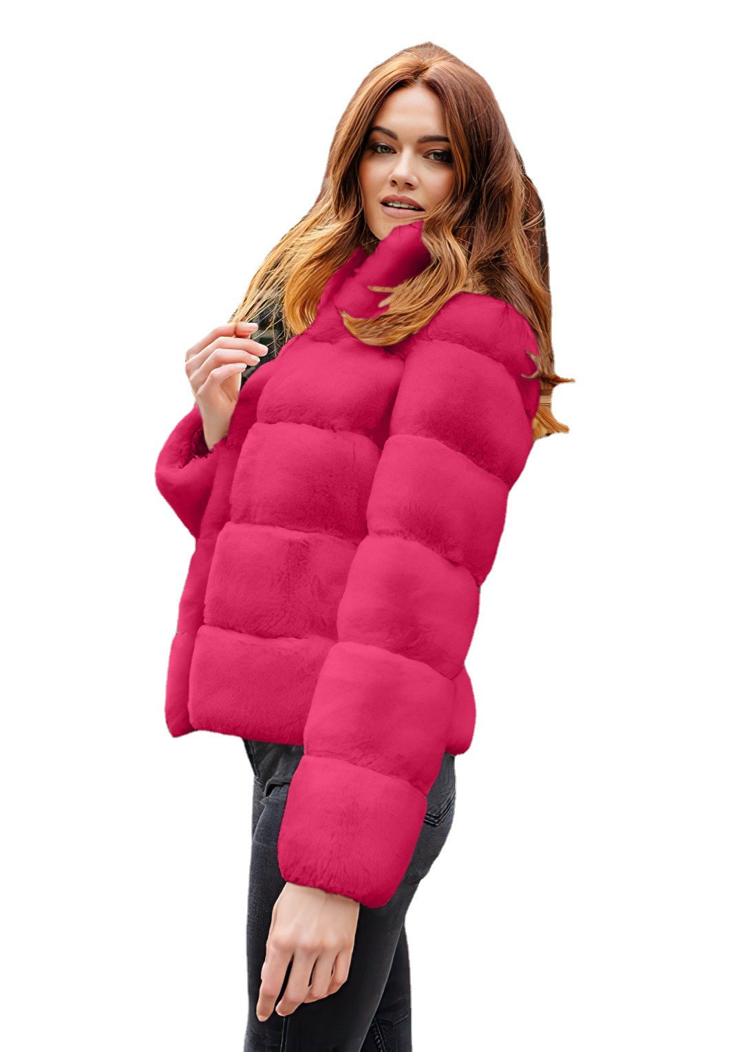 Ladies Chic High Collar Padded Jacket