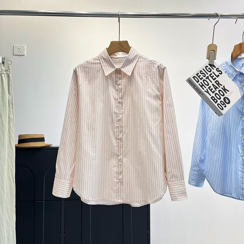 Chemisier à rayures à manches longues pour femmes Chic & Stil