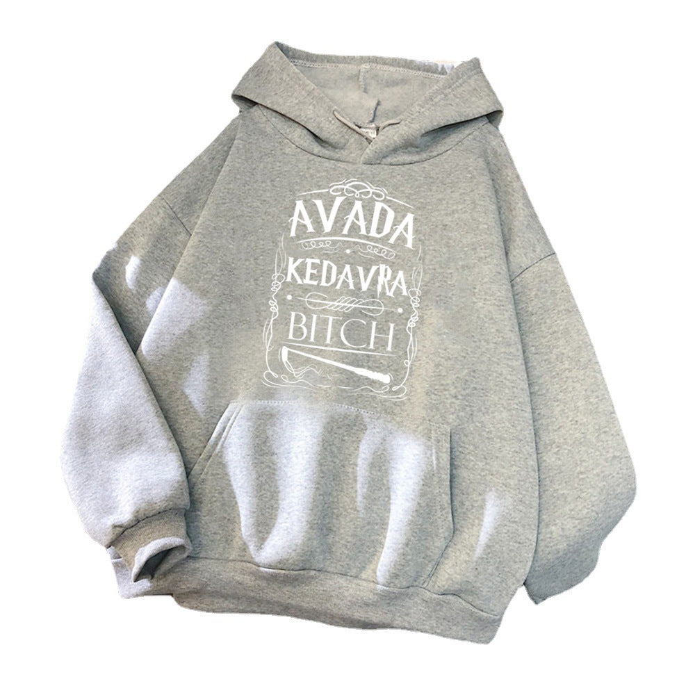 Women's hoodie with creative lettering Chic & Style