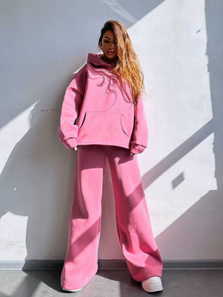 Ladies Cool Oversized Hoodie and Wide Leisure Pants Lune London