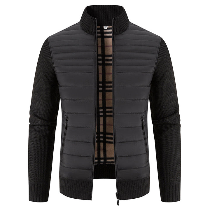 Casual quilted jacket for men with knit sleeves Lune London