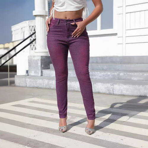 High-Waisted Slim-Fit Jeans for Women with Stylish Stitching Details Amarae