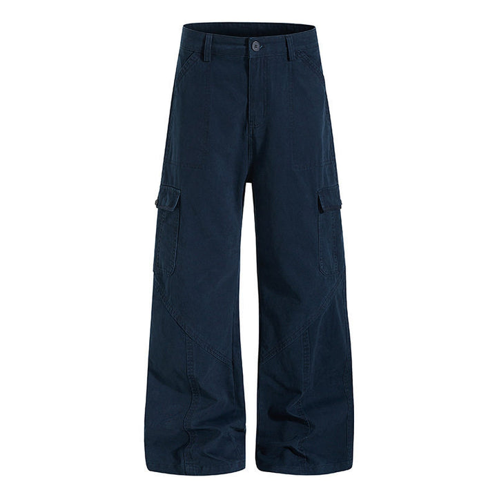 Women Wide Cargo Pants made of Cotton Blend with High Waist and Multifunction Pockets Amarae